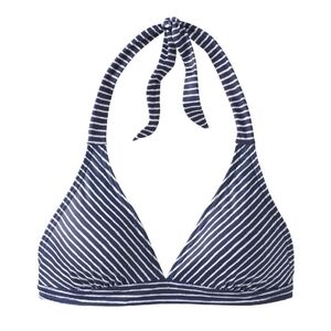 Prana Lahari Blue Anchor Stripe Halter Swim Top
